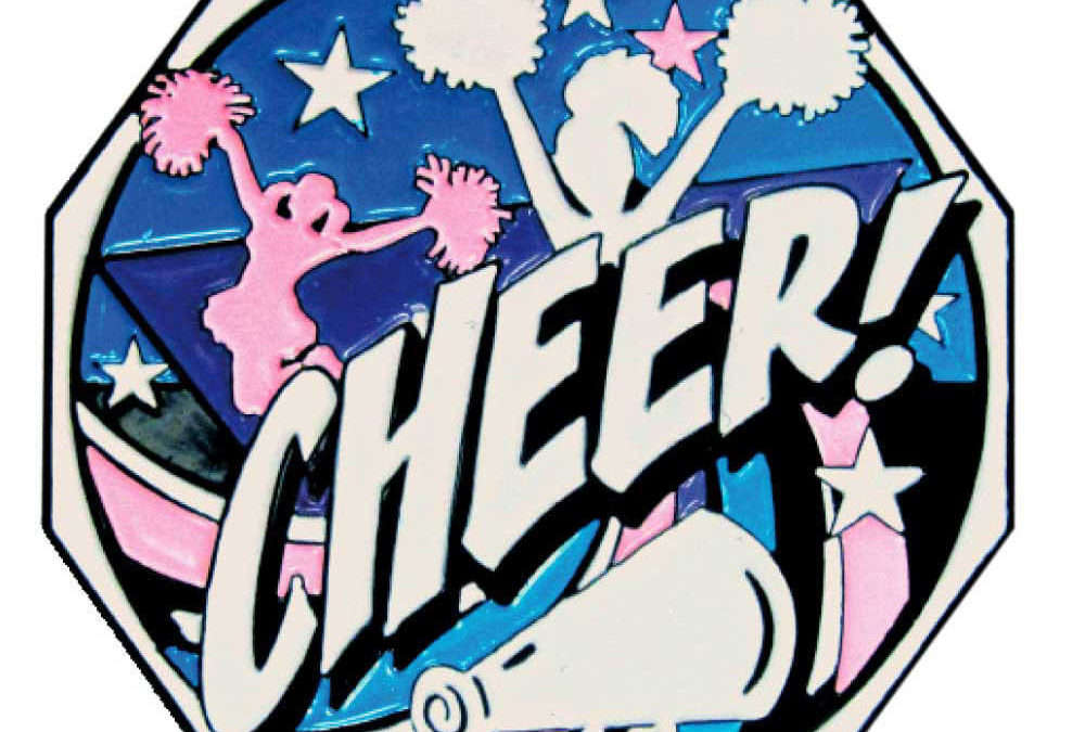2″ Decagon Colored Medal CHEERLEADER
