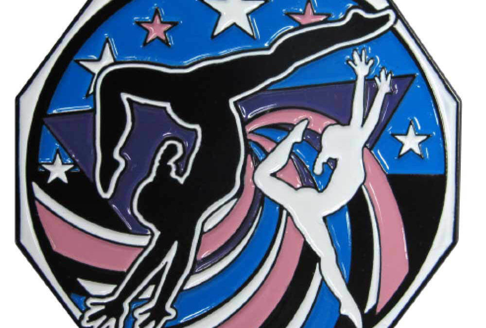 2″ Decagon Colored Medal GYMNASTICS (Female)