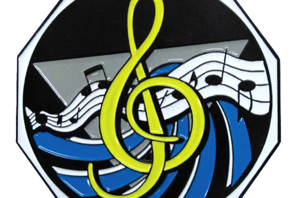 2″ Decagon Colored Medal MUSIC
