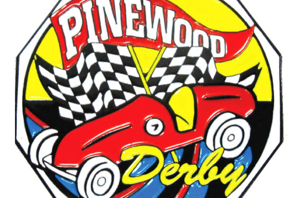 2″ Decagon Colored Medal PINEWOOD DERBY