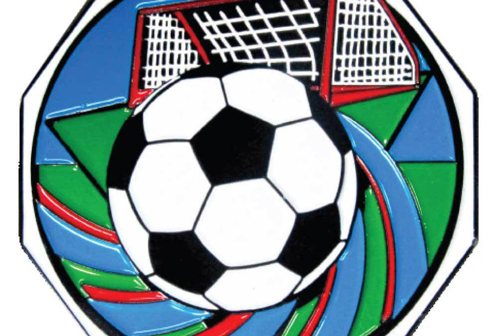 2″ Decagon Colored Medal SOCCER
