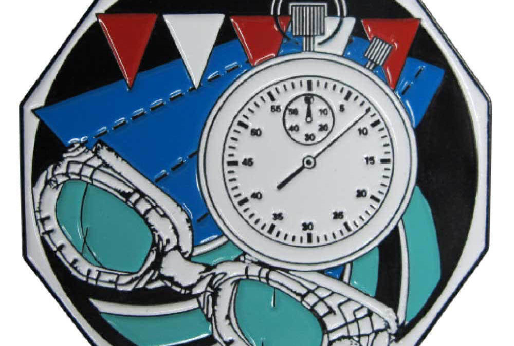 2″ Decagon Colored Medal SWIMMING