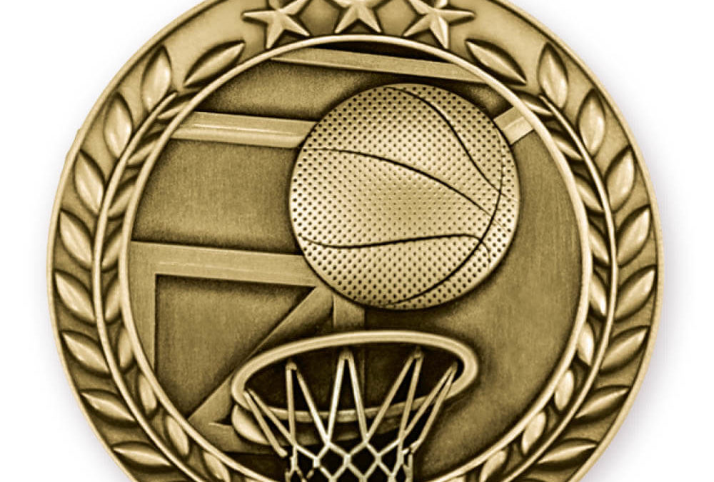 2 3/4” BASKETBALL MEDAL (G)