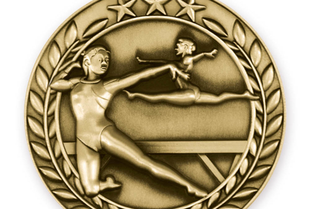 1 3/4” GYMNASTIC (F) MEDAL (G)