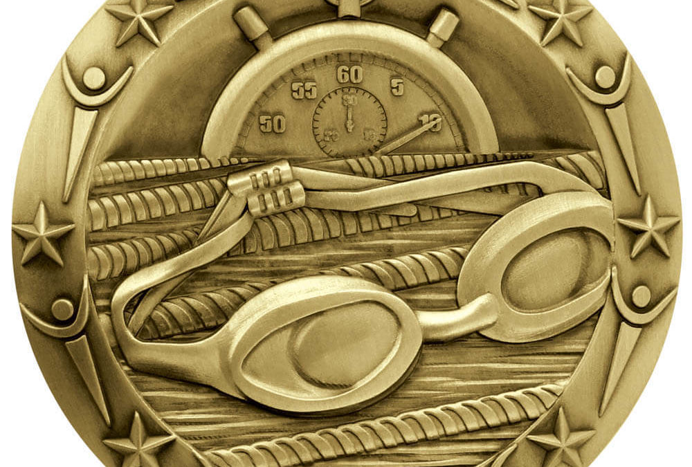 3” SWIMMING MEDAL (G)