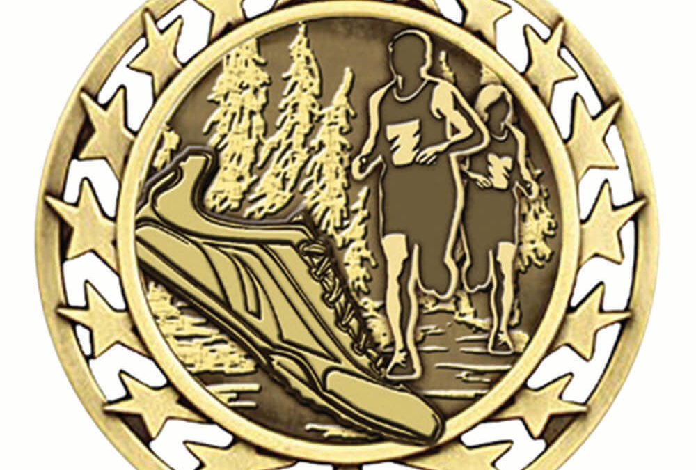 2 1/2″ Star Medal CROSS COUNTRY in Gold